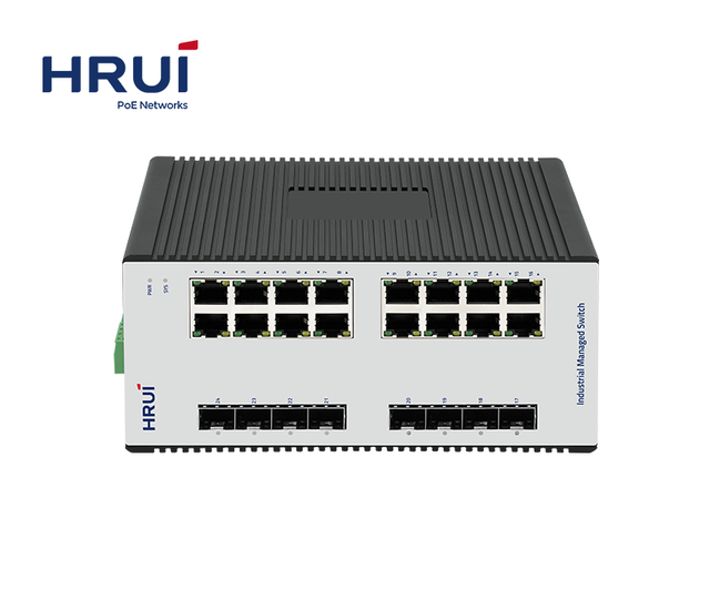 OEM /ODM Industrial L2+ Managed Switch, -40°C~75°C, 16 Gigabit RJ45 Ports and 8 GE SFP Ports, DIN-Rail