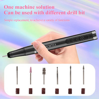 HOWYEA Stylo perceuse à ongles portable en métal 30000 tr/min, lime à ongles électrique rechargeable, outil de manucure professionnel pour