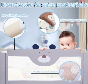 Robusta <span class=keywords><strong>Barriera</strong></span> di Sicurezza per <span class=keywords><strong>Letto</strong></span> Bambini, Rete Traspirante, Recinzione Laterale per <span class=keywords><strong>Letto</strong></span> Bambini UD - Product Image 5