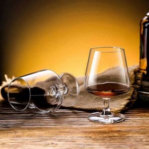 Classic PP Brand Whiskey Wine Glass-with Handle Short Stem Wide Bowl Crystal Clear for Hotel <b>Bar</b> & Home Use - Product Image 5