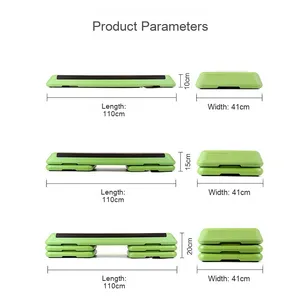 Réglable 110CM Fitness Pédale Home <span class=keywords><strong>Gym</strong></span> Aérobie Saut Rythme Étape Plate-Forme HDPE Matériel De L'usine Source Directe - Product Image 4