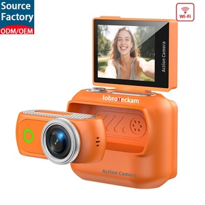 Caméra d'action miniature portable 1080P avec écran rabattable de 2 pouces, caméra sportive détachable magnétique, caméra miniature pour vlog, caméscope numérique Wifi - Product Image 1