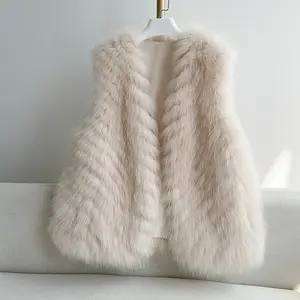 BINGKE Women's Clothing Winter Fox Fur Vest For Woman