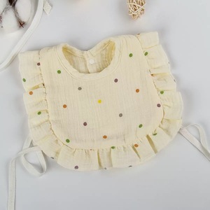 Nuevo Babero de Encaje para Bebé con Cuello de Encaje Floral, de Algodón Puro, Lavable, Unisex, con Capucha para Evitar que el Bebé se Trague la Leche - Product Image 2