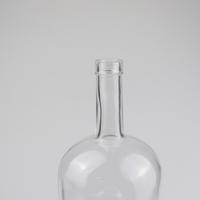 Bouteille en verre grande et transparente de 2 L (2000 ml) pour alcool, spiritueux, bière ou vin