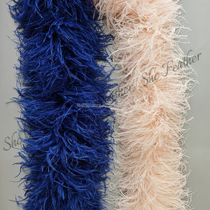8ply <strong>Ostrich</strong> <strong>Feather</strong> <strong>Boa</strong> 10-15cm Fluffy DIY Craft Costume For Halloween Carnival Wedding Decorations Dyed Natural Patterned - Product Image 6