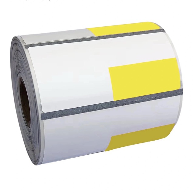 Zebra 2 5/8 X11/8(2.625 X1.125)inch Direct Thermal Polypropylene Labels 4000D, Yellow(Left Top) Price Tag, Direct Thermal Label