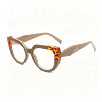 Lunettes rétro anti-lumière bleue style œil de chat SM22014 - Monture légère en PC avec verres en résine transparente pour hommes et femmes (7 couleurs)