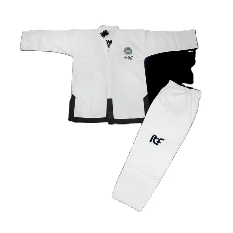 Échantillon Woosung livraison gratuite, uniforme de taekwondo de haute qualité, prix Super bas, ITF dobok itf taekwondo