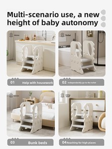 Marchepied multifonctionnel pour enfants, design dinosaure, antidérapant, pour l'apprentissage de la propreté, le lavage des mains et comme aide de cuisine - Product Image 3