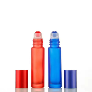 ขวดน้ำหอมม้วนเล็ก10มล. ขวดม้วนสีฝ้าสุดหรูสำหรับน้ำมันหอมระเหยผลิตภัณฑ์ดูแลผิว - Product Image 4