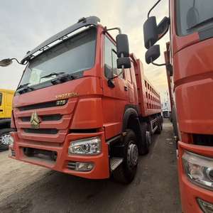 Prix le plus bas : Camion benne d'occasion Howo Sinotruk 8x4 375 ch, camion benne <span class=keywords><strong>lourd</strong></span> HOWO 30 tonnes, camion-benne basculant 12 roues à vendre - Product Image 1