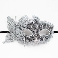 Masque de soirée DAMAI pour femme, doré et noir, élégant, style vénitien, pour Halloween, Mardi Gras, bals de promo, avec dentelle et bordure à sequins