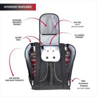 Athalon Everything Ski Boot Bag Sac à dos pour Ski Snowboard Contient des bottes Casque Lunettes Gants