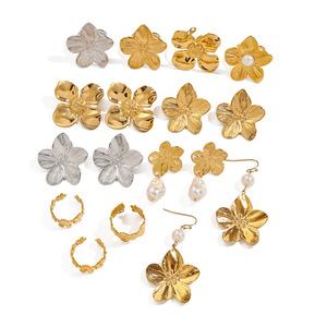 Pendientes de Perlas de Acero Inoxidable Yueli, Juego de Joyería para Uso Diario - Product Image 5