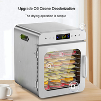 Huishoudelijke Fruit Dehydrator Roestvrij Staal 8 Trays Droger Groenten Gedroogde Rundvlees Jerky Voedsel Dehydrator Machine