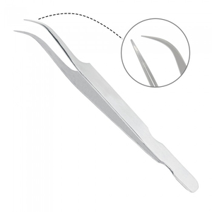 False Eyelash Extension Tweezers Japanese Stainless Steel Durable Non Corrosive Lash Tweezers With Non Slip Handle - Product Image 1