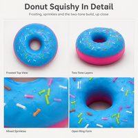 Jouet sensoriel anti-stress en forme de donut, jouet à presser doux en forme de beignet, jouet sensoriel mignon et coloré en forme de donut pour enfants et adultes, cadeau de fête