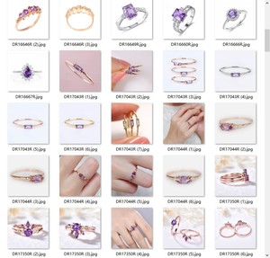 แหวนเงินแท้ 925 รุ่นอินฟินิตี้สวยงาม ประดับด้วยอเมทิสต์ <span class=keywords><strong>ล้อม</strong></span>รอบด้วยเพชรระยิบระยับ - Product Image 2