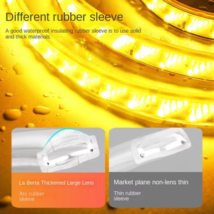 Super High Bright <b>LED</b> <b>Strip</b> <b>Light</b> Outdoor Waterproof 220V For Project Exterior Wall Indoor Living Room Ceiling <b>Warm</b> White <b>Light</b> - Product Image 5