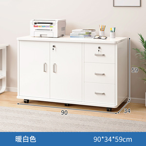 Office File Cabinet with Lock-Side Low Storage for Printer and Office Supplies - Product Image 6