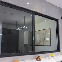 Fenêtres coulissantes en aluminium de conception simple pour la maison et le bâtiment commercial