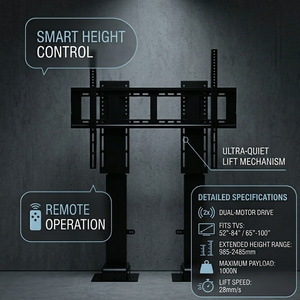 Supporto Smart per Monitor a Doppia Colonna, Meccanismo Elettrico Regolabile in Altezza, Sollevatore <span class=keywords><strong>TV</strong></span> Motorizzato per Mobile <span class=keywords><strong>TV</strong></span> da 100 Pollici - Product Image 5