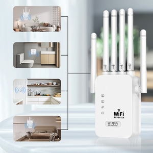 OEM ODM Répéteur WiFi sans fil 300 Mbps AC1200 Mbps, double bande 2,4 GHz 5 GHz, AP+Répéteur, 6 antennes Ethernet - Product Image 2