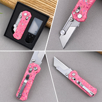 Couteau de poche pliable EDC pour l'extérieur, lames détachables en acier 5Cr, couteau utilitaire avec clip de poche et lames de rechange