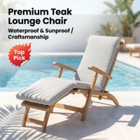 Chaise longue pliante en teck moderne pour l'extérieur - Chaise longue en bois portable écologique et imperméable pour hôtel et villa