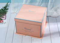 Logo personnalisé haute qualité cadeau gâteau dessert boîte paquets impression carton papier emballage anniversaire mariage gâteau boîte avec ruban