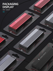 แผงระบายความร้อนอลูมิเนียมลายเสือดาวป่าสำหรับ M.2 SSD สีแดงเทาเงิน NVMe 2280 SSD - Product Image 6