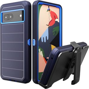 Etuis de téléphone portable pour <span class=keywords><strong>Google</strong></span> <span class=keywords><strong>Pixel</strong></span> 10 9 8 7 <span class=keywords><strong>Pro</strong></span> XL 6A <span class=keywords><strong>6</strong></span> <span class=keywords><strong>Etui</strong></span> Defender Clip de ceinture Combo Holster Antichoc Heavy Duty Smart Cover - Product Image 1