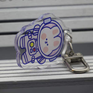 Llavero de Acrílico Personalizado con Forma de Dibujo Animado, Impresión de Texto Personalizado, Anillo Multifuncional para Llaves, Etiqueta de Identificación para Regalos, Antipérdida - Product Image 4