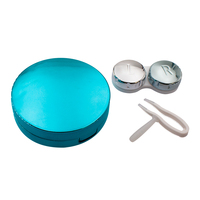Lentilles de contact de couleur naturelle avec étui rectangulaire, forme de lentille oculaire