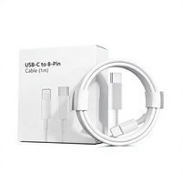 Câble USB-C vers 8 broches 30W PD à charge rapide, câble Type-C en TPE pour iPhone 8 11 12 13 14 Pro Max, synchronisation des données, chargeur 1m 2m 3m, vente en gros