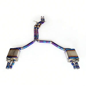 ท่อไอเสีย Vortex Blue Titanium Catback สำหรับ Audi A7 C7 3.0T ปี 2010-2018 ระบบ Valvetronic Performance พร้อมปลายท่อแบบ Quad - Product Image 1