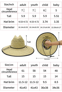 Topi Jerami Pantai Logo Kustom Grosir, Topi Jerami <span class=keywords><strong>Panama</strong></span> Lebar untuk Melindungi dari Sinar Matahari, Topi Jerami Penjaga Pantai Alami - Product Image 4