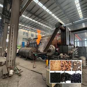 Carboniseur rotatif continu pour sciure de bois, machine à briquettes de biomasse, machine à biochar, machine de carbonisation, four à charbon de bois - Product Image 1
