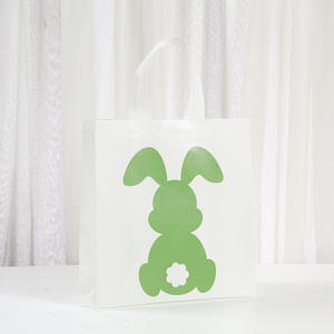 Sacchetti Bianchi in Tessuto Non Tessuto a Forma di Coniglietto Pasquale con Manici per Dolcetti, Caramelle e Regali, Accessori per Feste di Pasqua - Product Image 5