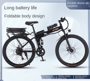 Nouveau <span class=keywords><strong>vélo</strong></span> <span class=keywords><strong>électrique</strong></span> pliable de 26 <span class=keywords><strong>pouces</strong></span> avec suspension arrière, <span class=keywords><strong>vélo</strong></span> de montagne pliable, <span class=keywords><strong>vélo</strong></span> de ville, batterie au lithium, <span class=keywords><strong>porte</strong></span>-bagages arrière, alliage d'aluminium - Product Image 3