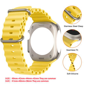 Nueva correa deportiva de silicona suave y resistente al agua para <span class=keywords><strong>reloj</strong></span> de mar para <span class=keywords><strong>Apple</strong></span> <span class=keywords><strong>Watch</strong></span> <span class=keywords><strong>Ultra</strong></span> de 49 mm, correa para muj - Product Image 2