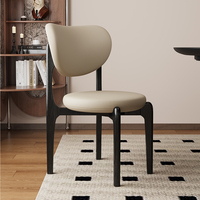Chaise de salle à manger vintage en bois massif sans accoudoirs, en noyer, avec rembourrage doux en tissu, style moderne, luxe léger, personnalisable, pour la maison, l'hôtel, le restaurant