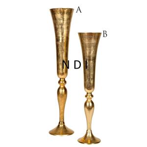 Juego de 2 accesorios caseros para muebles, artículos decorativos de flores de Metal para el hogar, dormitorio, comedor, jarrones de flores laterales decorativos - Product Image 1