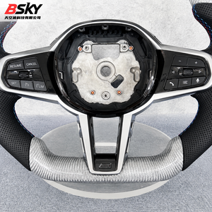 Volante Personalizado de Fibra de Carbono Auténtica Plateada para <span class=keywords><strong>BMW</strong></span> G05 G20 G30 G2X G3X X5 X3M X4M M2 M3 M4 M5 <span class=keywords><strong>M8</strong></span> Z4 840i 740i 340i 330i - Product Image 6