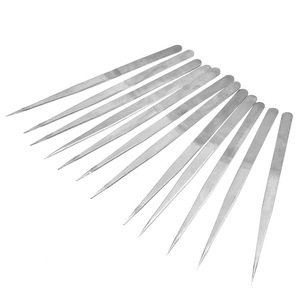 Pinces de réparation électroniques, outils de beauté et de manucure, pinces en acier inoxydable, pinces à pointe droite, vendues en vrac ou - Product Image 1