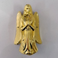 Ornements d'angle dorés en plastique pour cercueil Jésus-Christ, décoration d'angle de cercueil funéraire, accessoires religieux pour cercueil