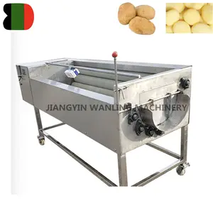 Lavatrice automatica della spazzola della frutta e della verdura della rondella di pulizia della sbucciatura della patata dolce dell'igname della biomassa WLC