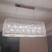 Lustre français en cristal congelé, lampe suspendue, forme d'art moderne, haute luminosité, éclairage pour la maison et le bureau, garantie 10 ans
