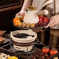 Ensemble de théière en porcelaine de haute qualité en céramique de style chinois pouvant être chauffée au feu Harmony